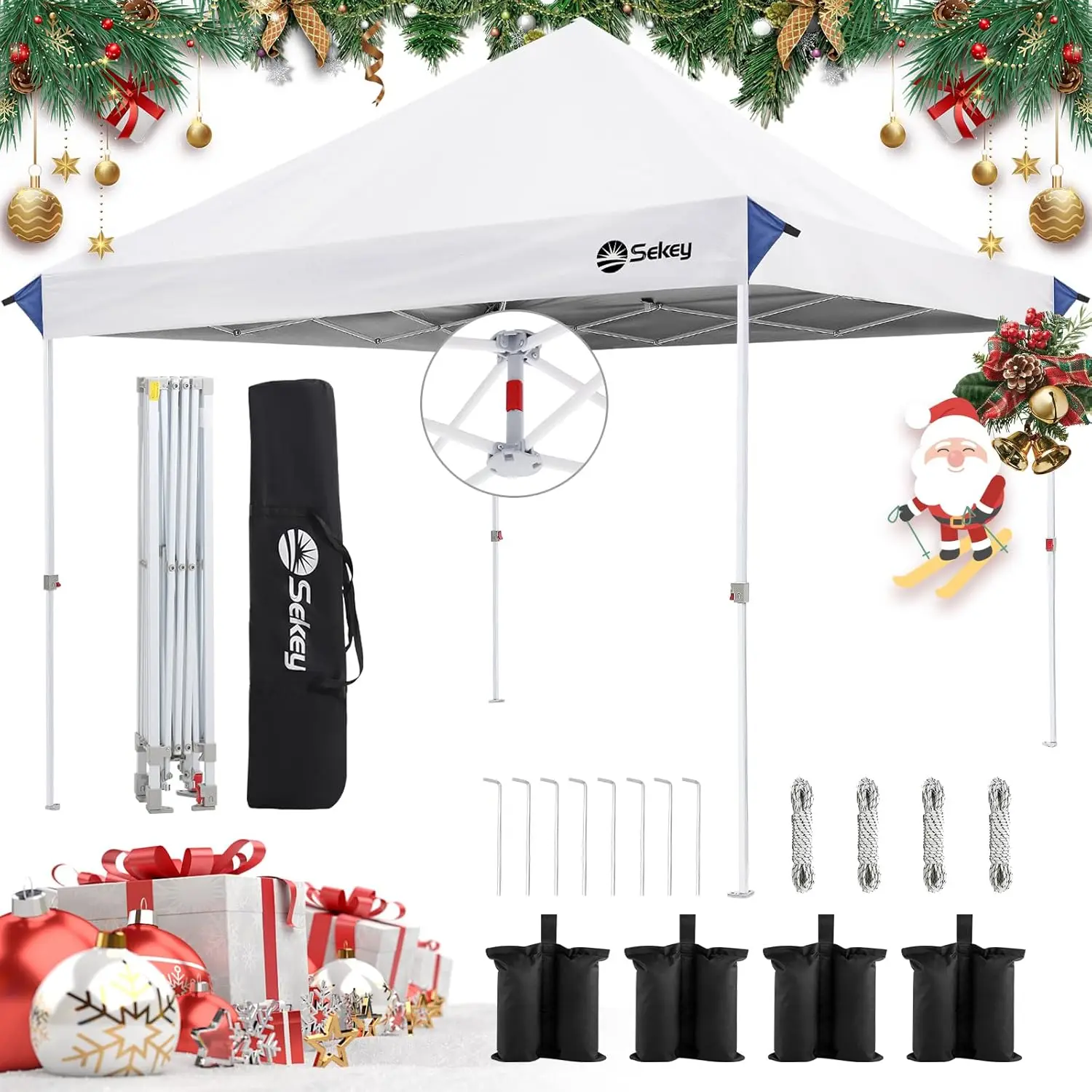 

10x10 Pop Up Canopy with One Push Setup, UV Blocking & Waterproof for Outdoor Events