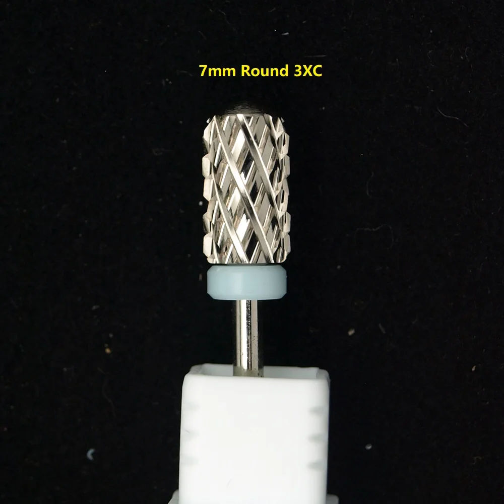 Neues Silber! Hochwertiger 6,6 mm großer Rundkopf-Fräser aus original Wolframstahlkarbid für Maniküre-Nagelbohrer-Zubehör.