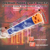 Refill Waffle Darts Compatible for Nerfs Elite Guns Series Blasters Toy Guns, EVA Bullets, Party Team Game, 7.2x1.2cm