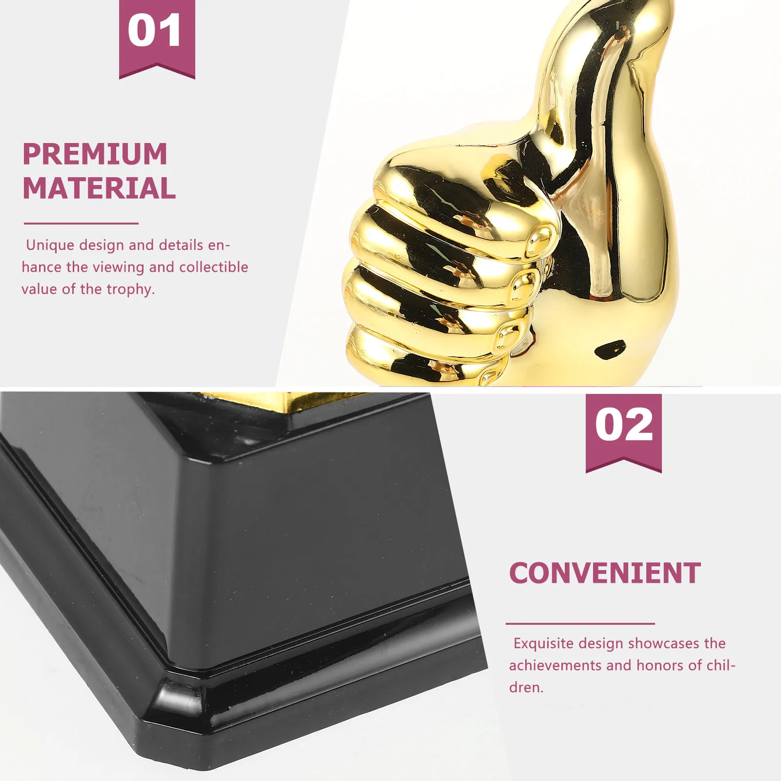 Plastic Thumb Up Trophy Award Decoration Motivational Celebration Winner Party Trophy Plastic Trophies Thumb Up Trophies