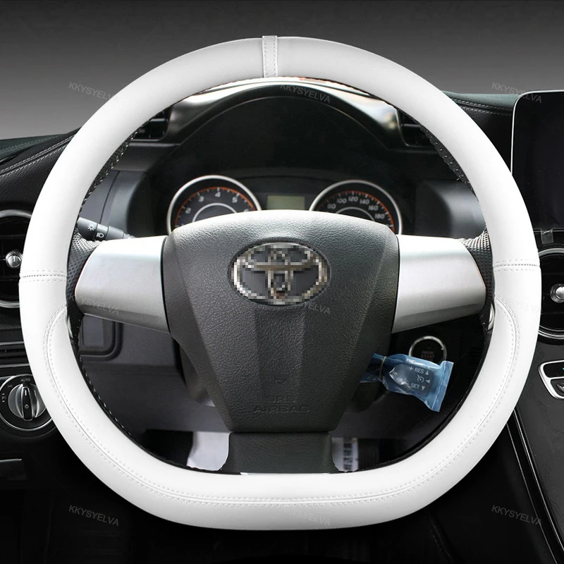 Car Steering Wheel Cover Microfiber Leather For Toyota Wish Auto Accessories interior Fast Shipping