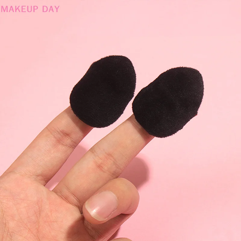 3Pcs Mini Finger Puff Foundation Powder Detail Makeup Sponge Face Concealer Cream Blend Cosmetic Accessories Makeup Tools