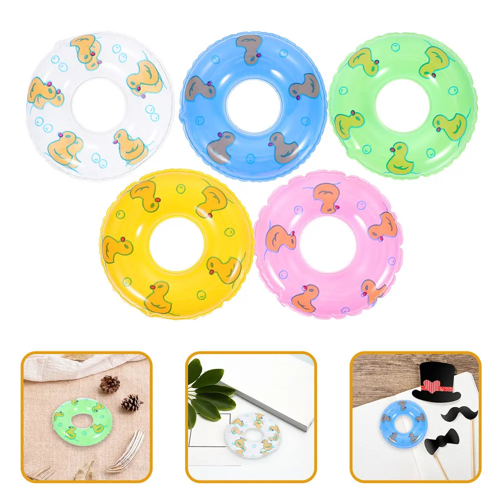 

60 шт. мини-надувных плавательных кругов, портативные надувные игрушки для бассейна, летние водные игрушки, реквизит для фотосессий, круги для плавания для веселья в бассейне