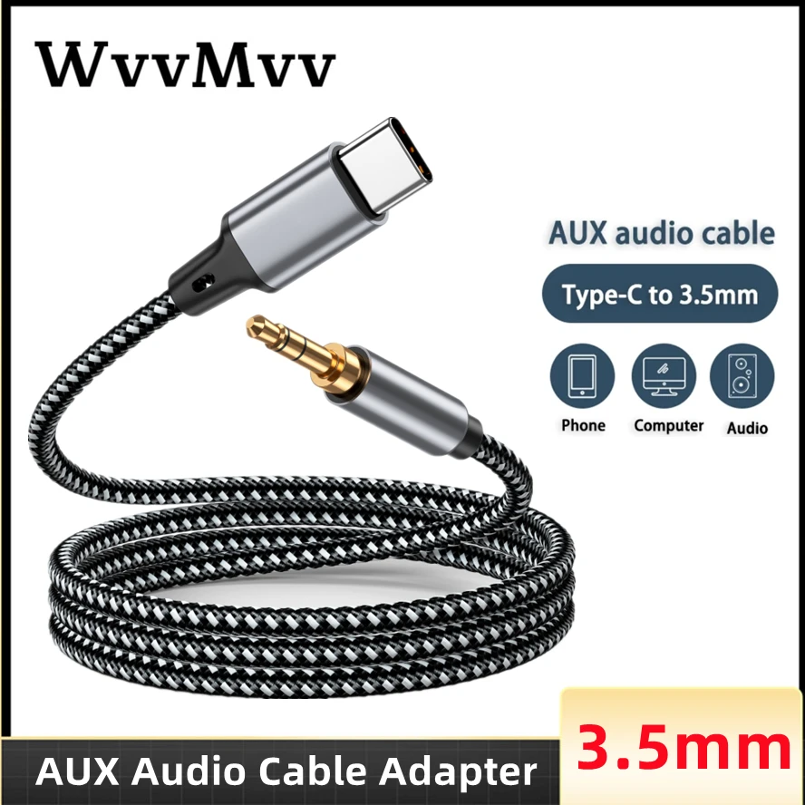 

AUX Audio Cable Type C to 3.5mm Jack AUX Cord Car Speaker Headphone Adapter For Samsung Xiaomi Huawei Universal USB C Converter