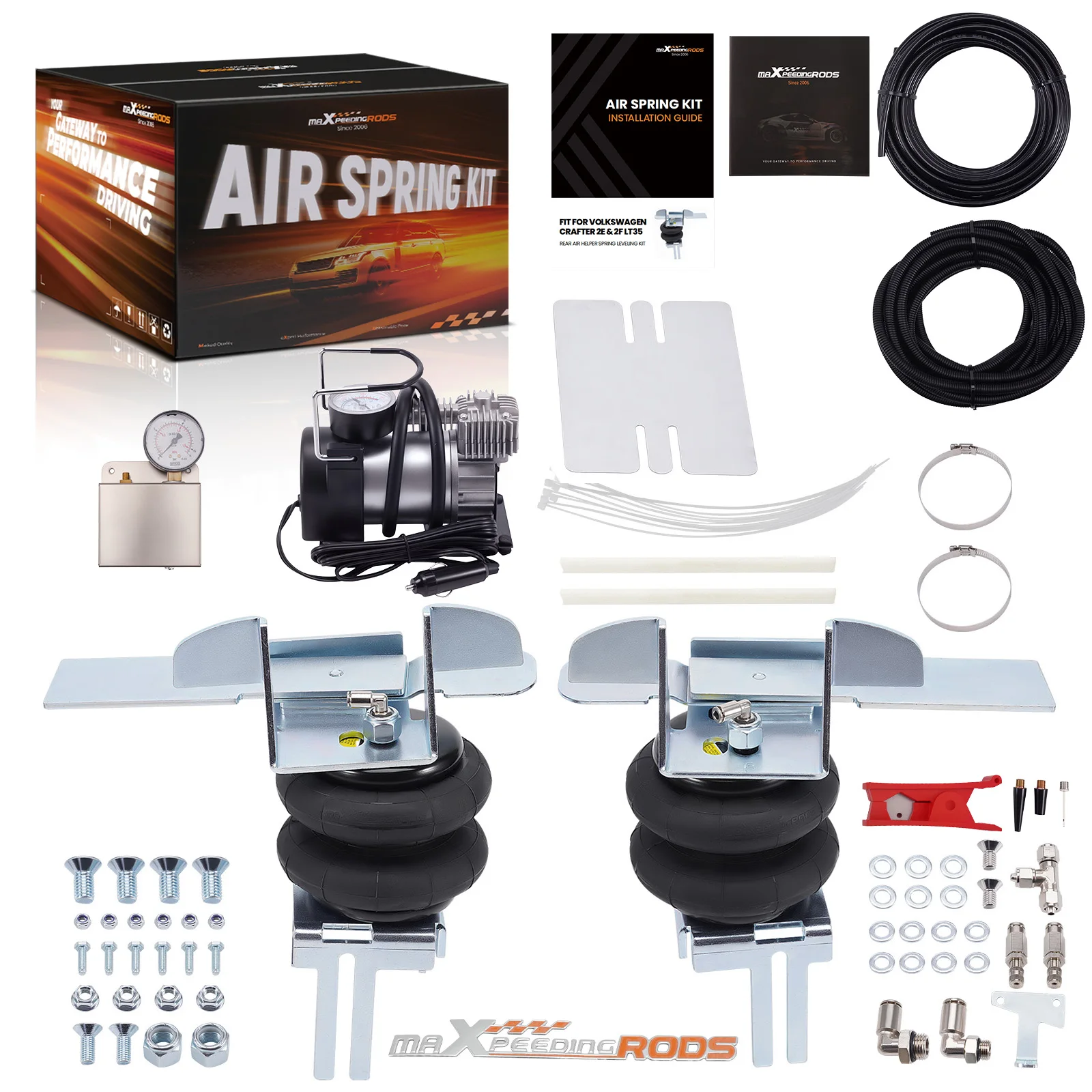 

Air Sping Bag Helper Kit + Compressor For Volkswagen VW Crafter 2006-2017 4000kg