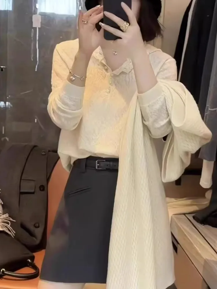 Suéter de malha com capuz de renda Faionable feminino outono inverno exclusivo Sle Personali Match All over Top versão coreana Slim...