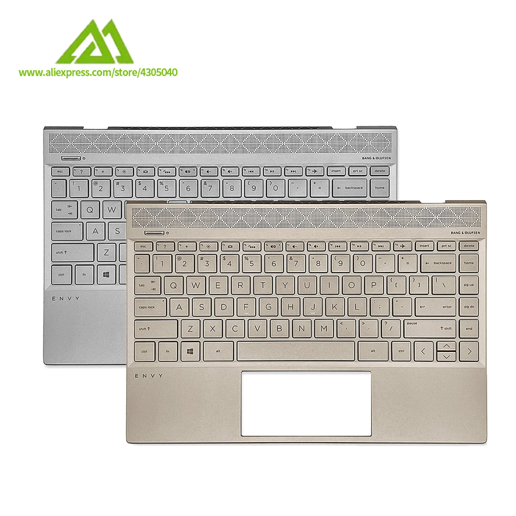 

New Case For ENVY 13-AH TPN-W136 Upper Cover With Backlit Keyboard With Palmrest Repair Silver and Gold 13inch