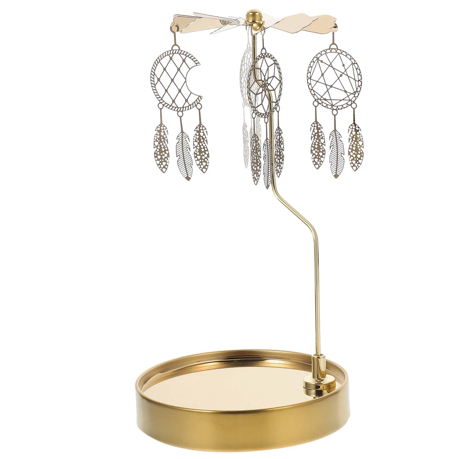 

Stainless Steel Rotating Candlestick Magnetic Aromatherapy Unique Design Desktop Decor Elegant Banquet Holders Tabletop