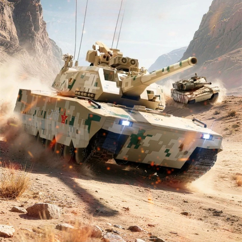 1/18 ZTZ-1002.4G Remote Control Tank Model Simulates The Firing of A Tracked Armored Vehicle Electronic Toy Gift for Boys