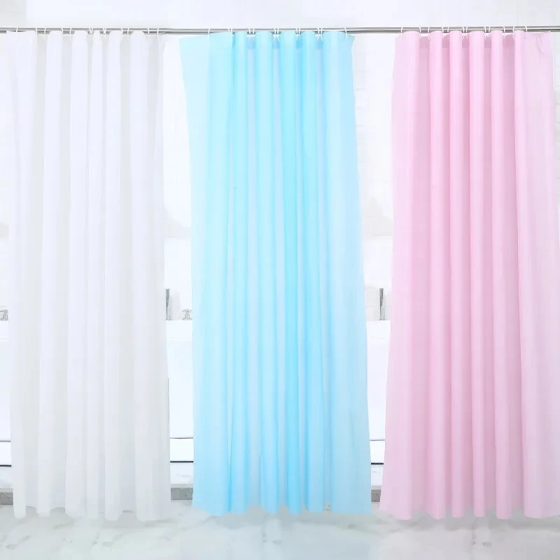 1pc Solid Color Shower Curtain PEVA Waterproof Shower Curtain Bathroom Partition Curtain Bathroom Decoration Accessories