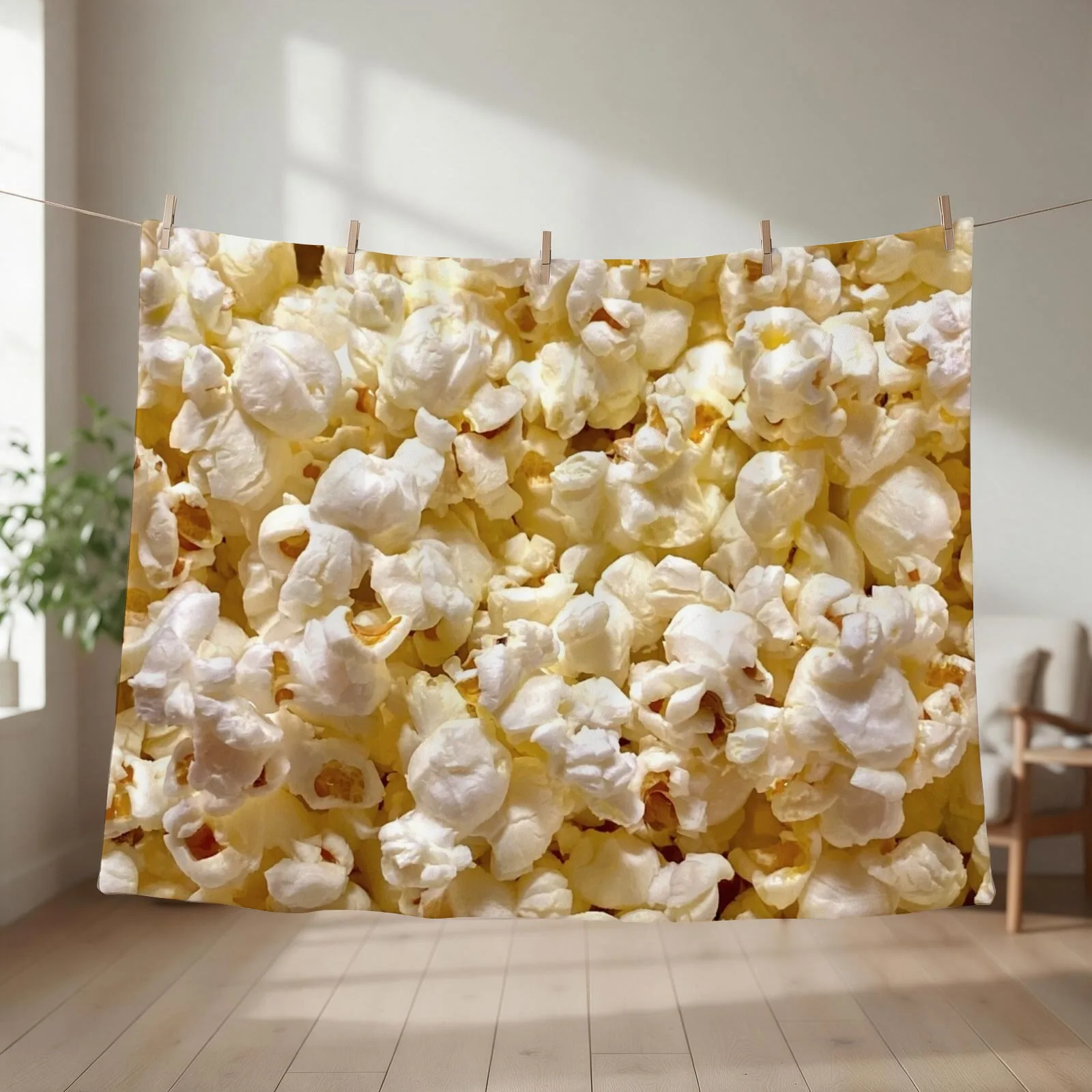 Popcorn Throw Blanket couch cozy soft plush fuzzy picnic outdoor blanket