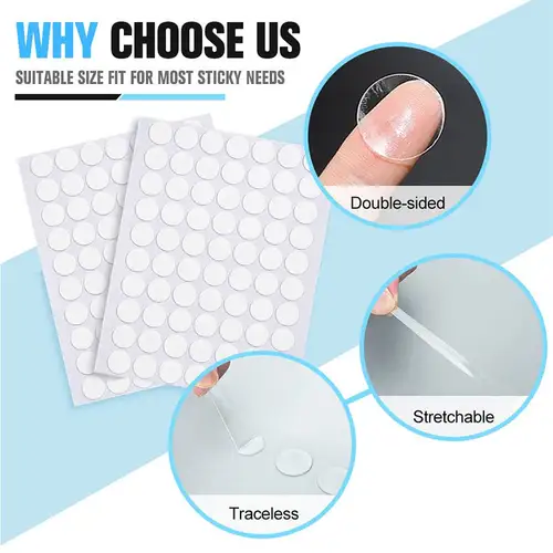 15-500Pcs Nano Double Sided Dot Stickers Removable Adhesive Round Putty Clear Sticky Tack No Trace Putty Waterproof DIY Sticker - Image 2