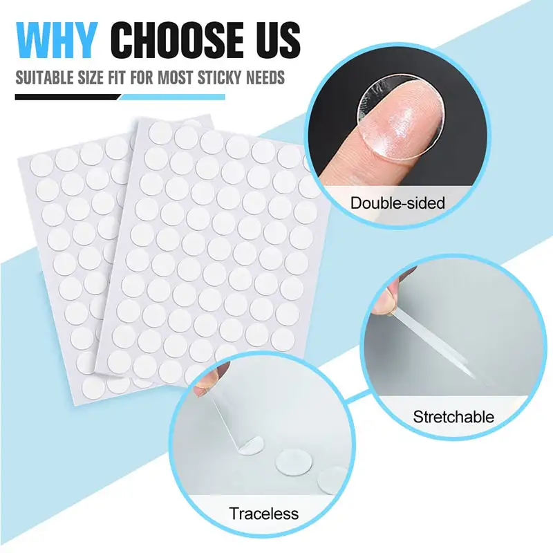 15-500Pcs Nano Double Sided Dot Stickers Removable Adhesive Round Putty Clear Sticky Tack No Trace Putty Waterproof DIY Sticker - Image 2