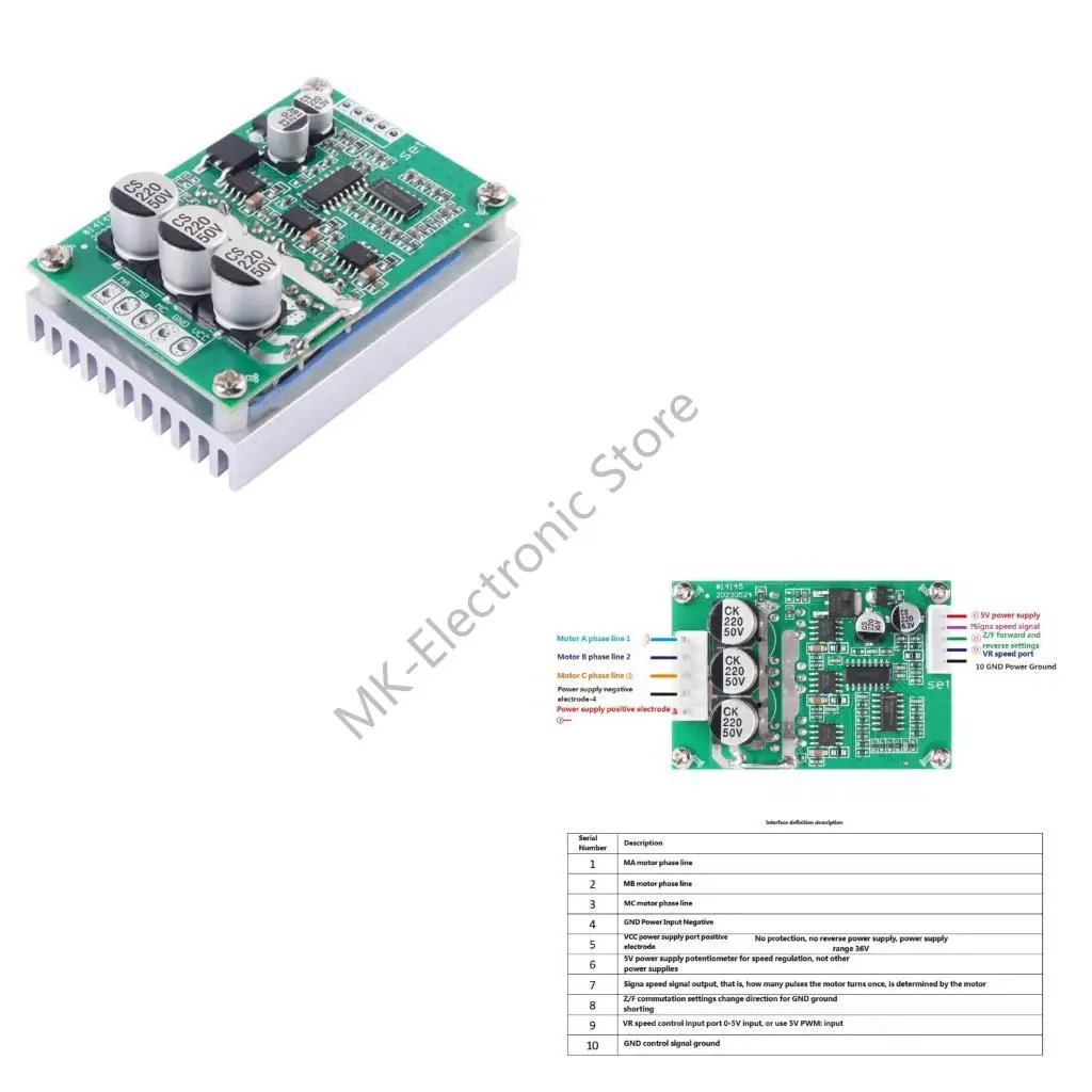 R2LF Compactly Brushless Driver Board Featuring 18mm Heat Sink For Optimal Cooling