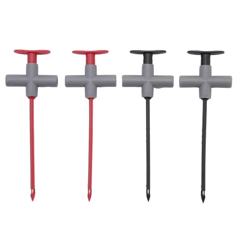 

4PCS Reverse Puncture Probe Wire-Piercing Automotive Multimeter Test Clips Tool Test Lead Kit P5010