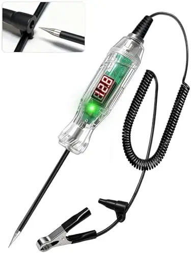 

3-70V Digital LED Test Light for Car, Truck, SUV – Auto Voltage Tester with Dual Polarity & Stainless Tip