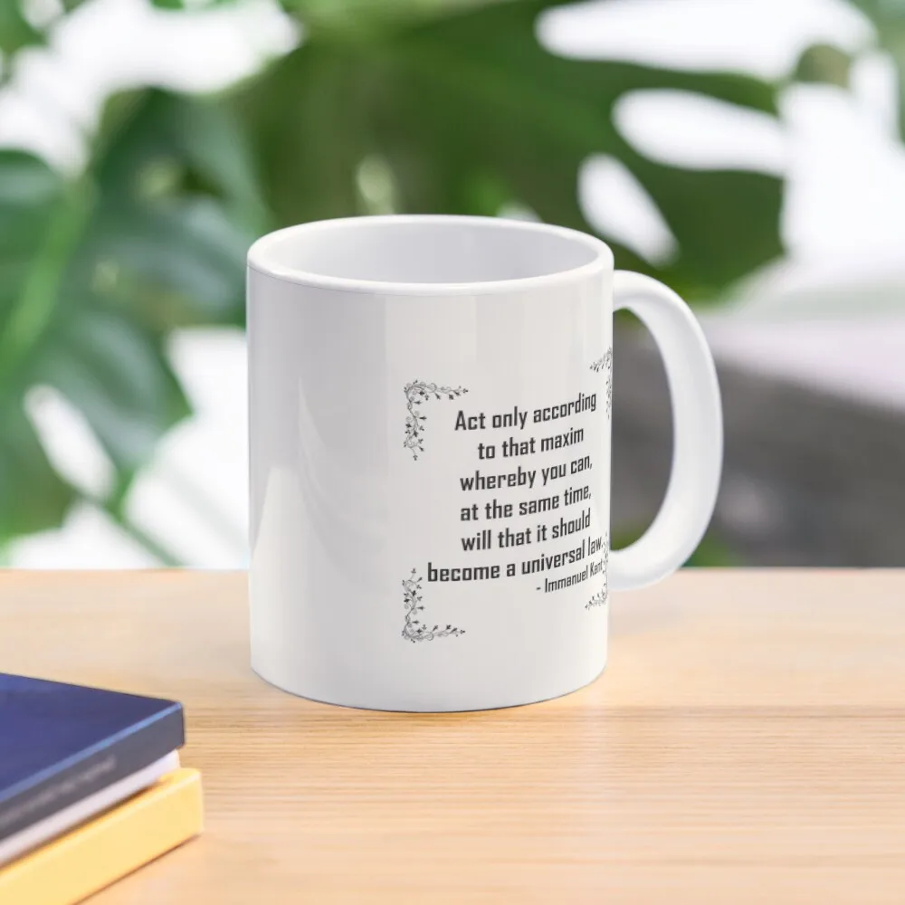 Immanuel Kant Categorical Imperative Cla  Mug Handle Round Picture Cup Simple Design Gifts Coffee Printed Drinkware Tea Photo