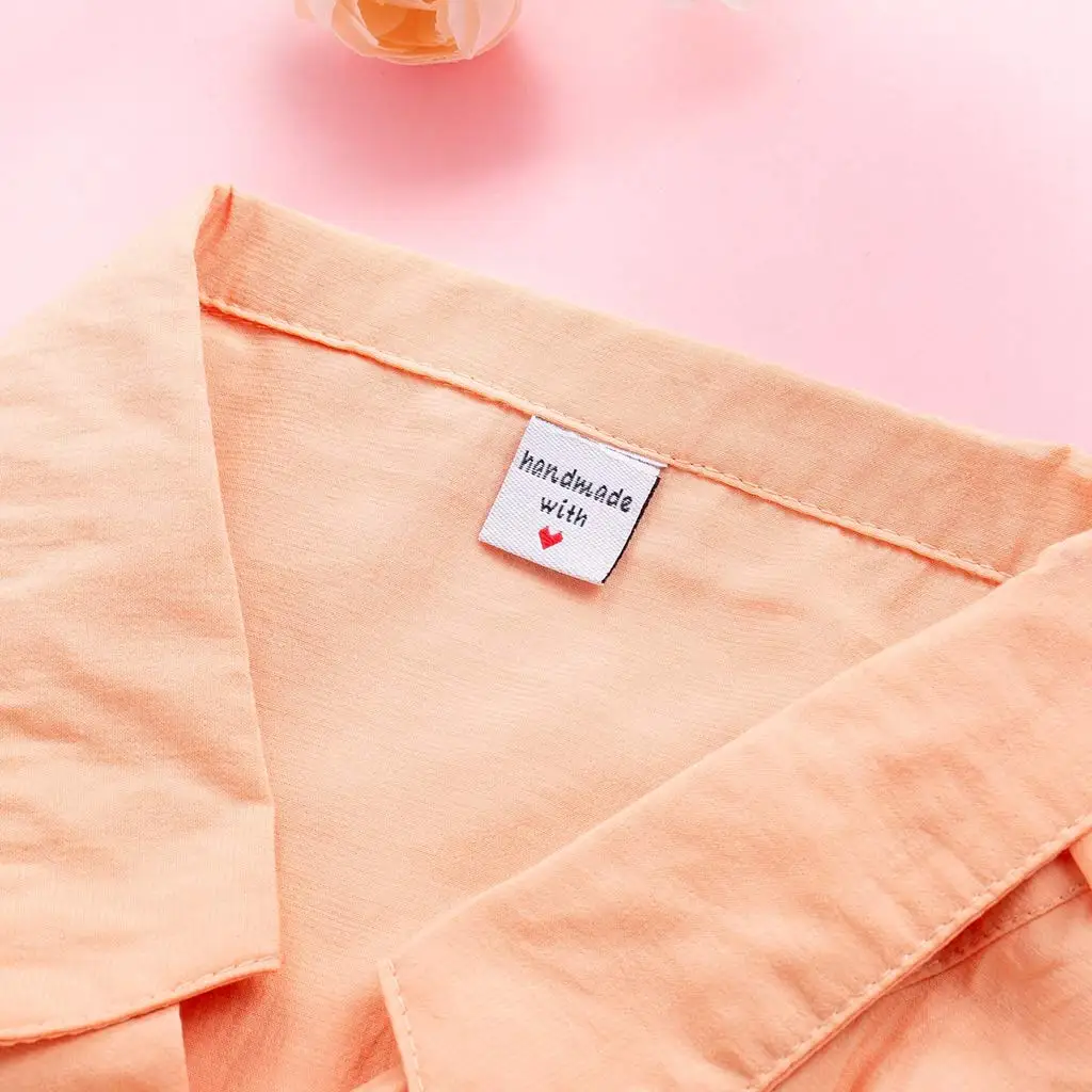150 Pcs Handmade Sew-on Woven Clothing Labels Sewing Crafting Fabric Tags for Clothes Dolls Hats Shoes Sewing Crafts DIY