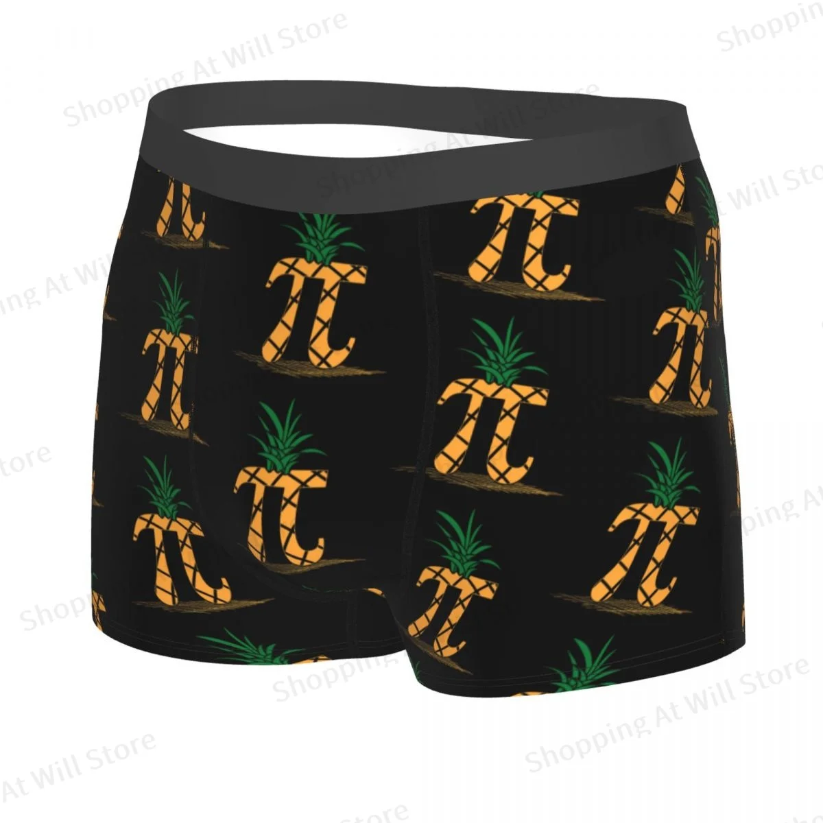 Pi-neapple Pineapple Funny Math Men Printed Boxer Briefs Underpants Highly Breathable Top Quality Gift Idea