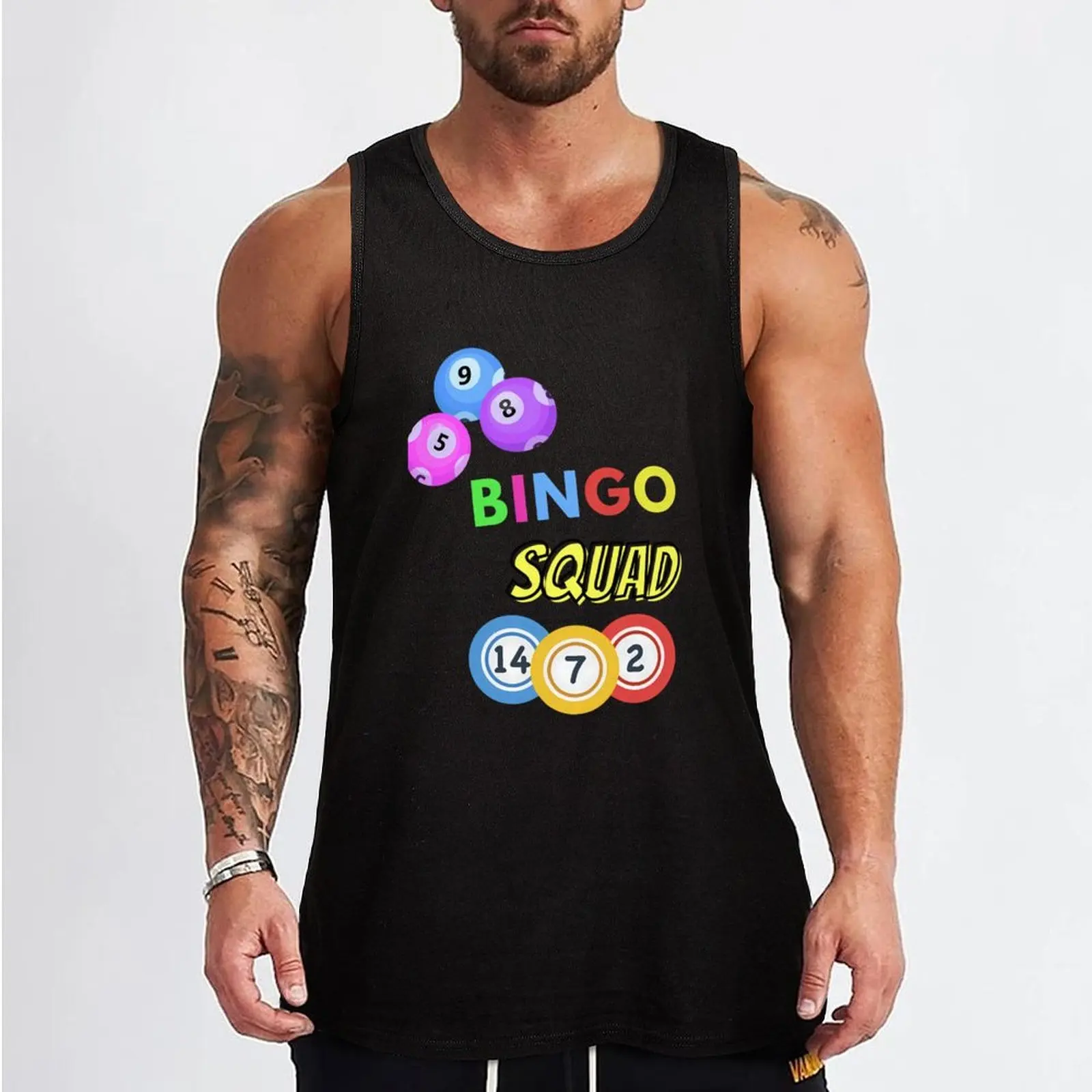 Bingo Squad للاعبي البنغو تانك توب قميص رياضي رجل صيف 2025 تي شيرت رياضي رجالي