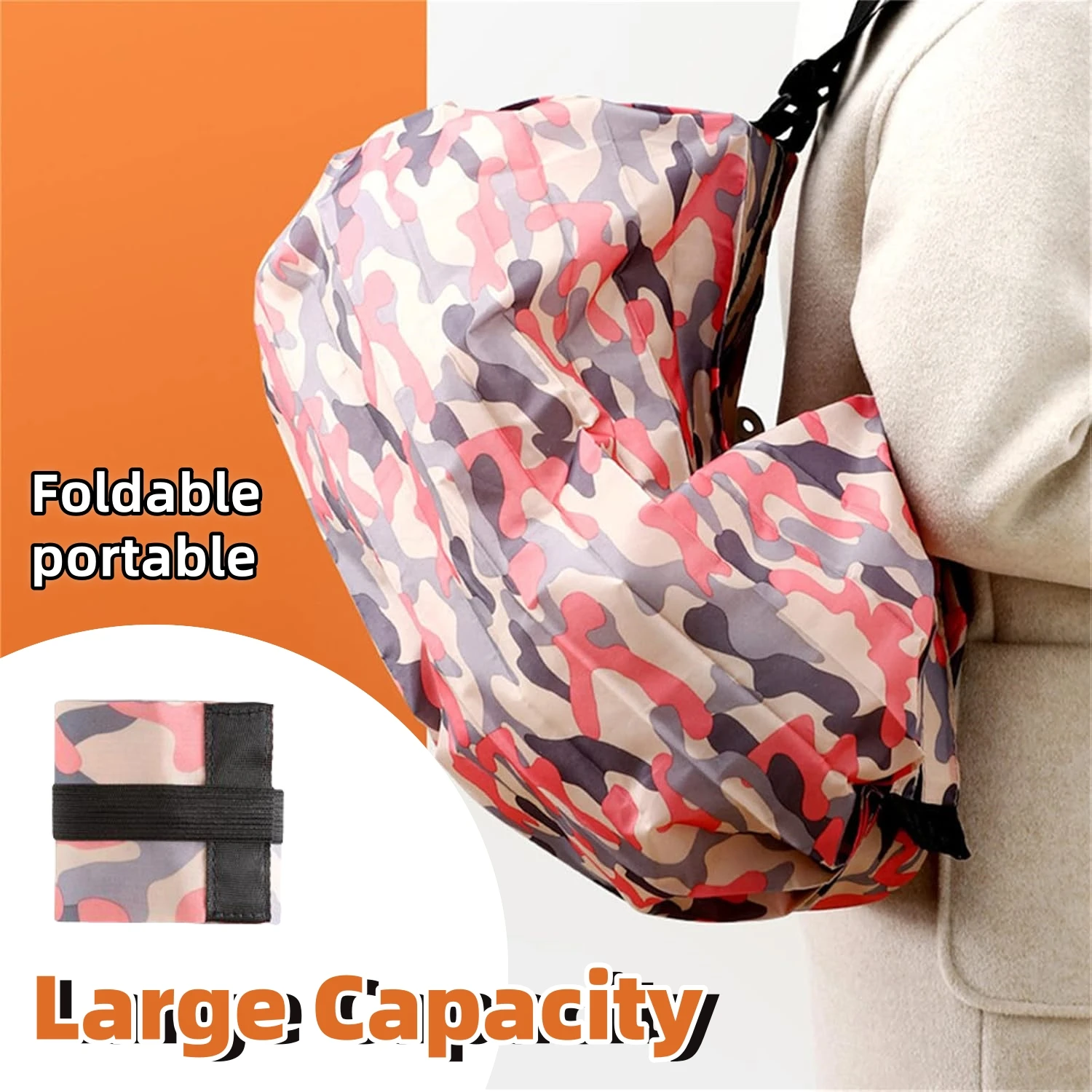 Large Capacity Foldable Shopping Bag Waterproof Grocery Storage Bag Portable Handbag Reusable Travel Bags Eco-Friendly Bags