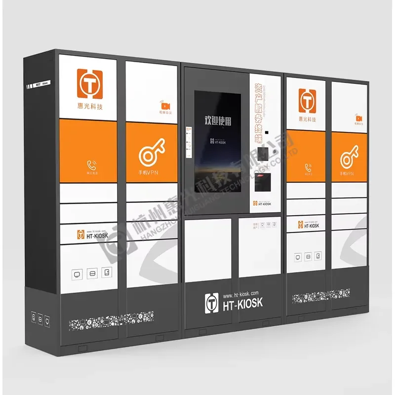 21.5 Inch Touch Screen Locker Self-Service Parcel Storage Postal Kiosk with Terminal Machine SDK Function