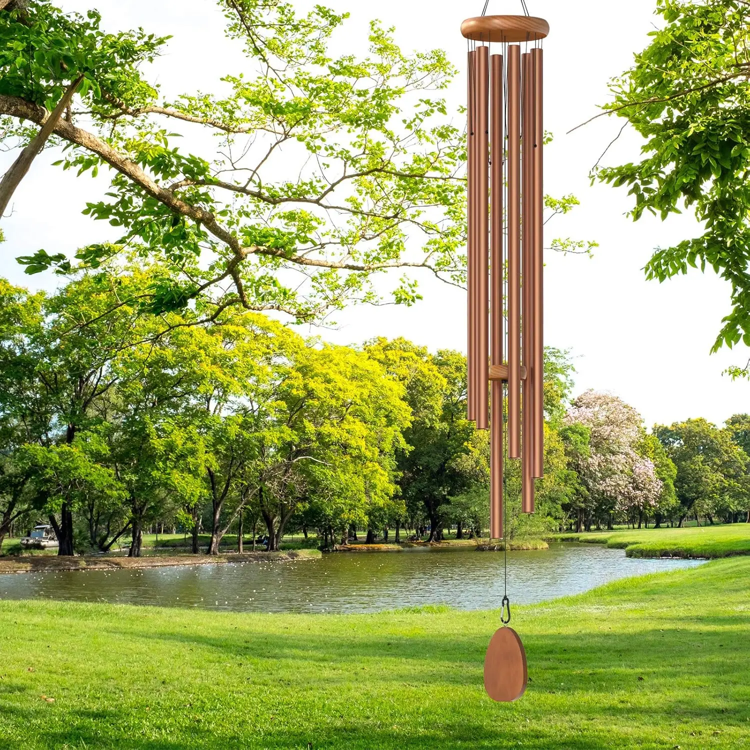 

58" Deep Tone Bronze Wind Chime for Outdoor Garden, Yard, Patio Decor