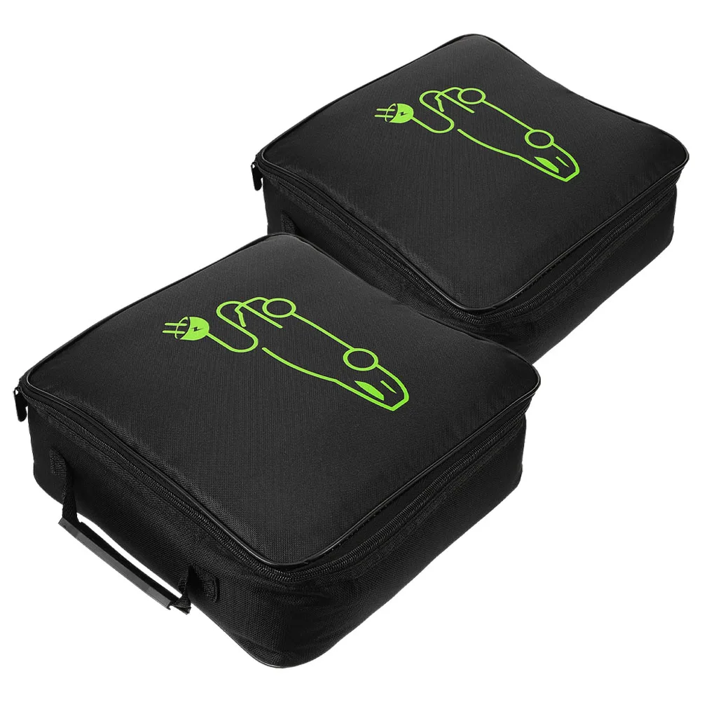 

2pcs Cable Storage Charging Cable Organizer Bag Car Accessories Organizer Large Capacity Waterproof Durable Tidy Portable