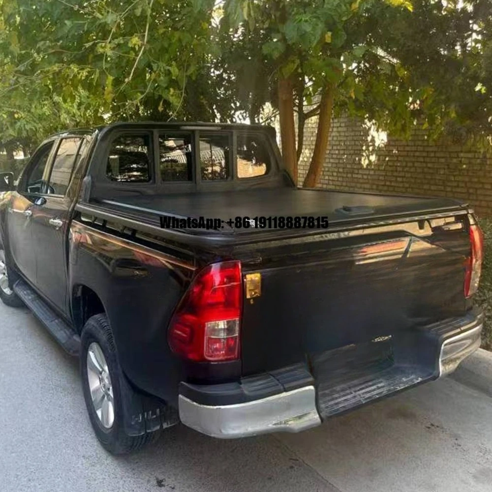 

Hilux Waterproof Heavy Duty Pickup Truck Bed Tonneau Cover Aluminum Lockable Hard Cover Retractable Roll up Tonneau Cover