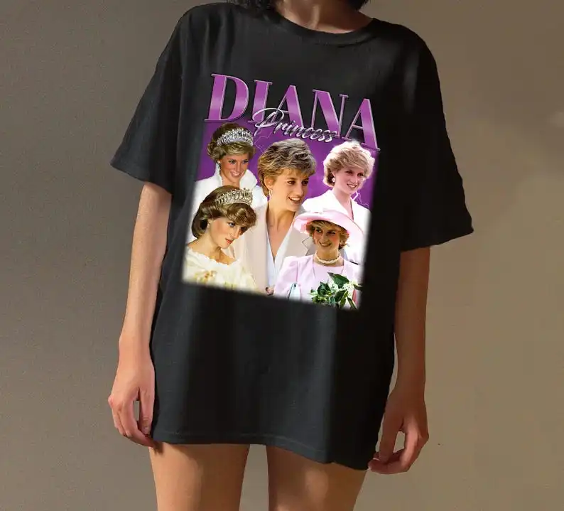 Retro Diana Princess Shirt, T-Shirt, Diana Princess Retro Shirt, Diana Princess Fan Gift, Vintage 90s Shirt, Bootleg Shirt
