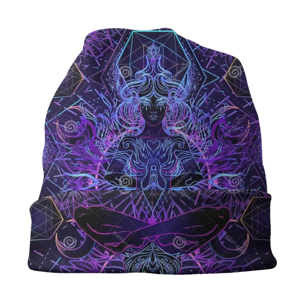 India Mandala Zen Buddha Skullies Beanies Caps Men Women Unisex Fashion Winter Warm Knitted Hat Adult Bonnet Hats