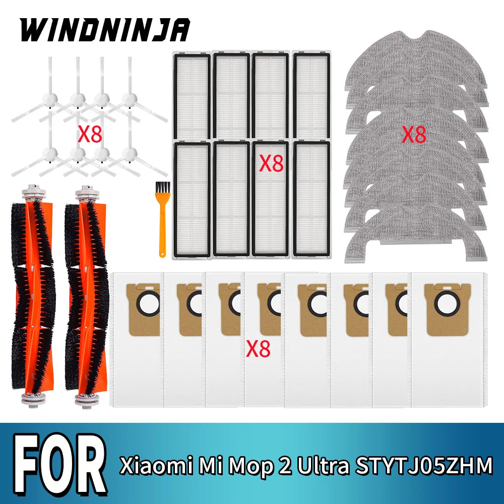 Für Xiaomi Mi Robot Vacuum Mop 2 Ultra STYTJ05ZHM Reiniger Haupt- und Seitenbürste Hepa-Filter Wischmopp Staubbeutel Ersatzteile