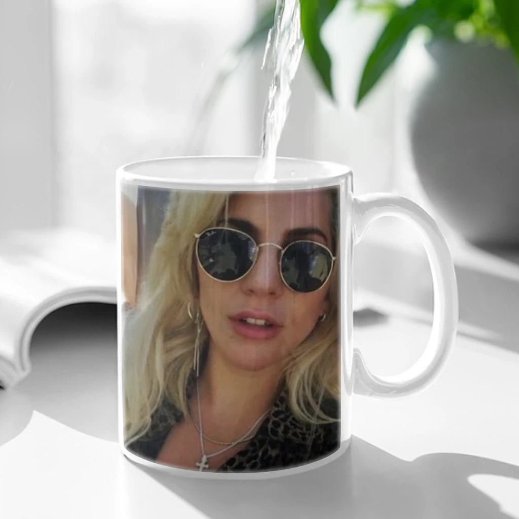 

Hot Singer Lady Gaga Classic Anime Ceramic Mug Cute Coffee Tea Milk Stave Mugs And Cups with Handle Novelty Gifts