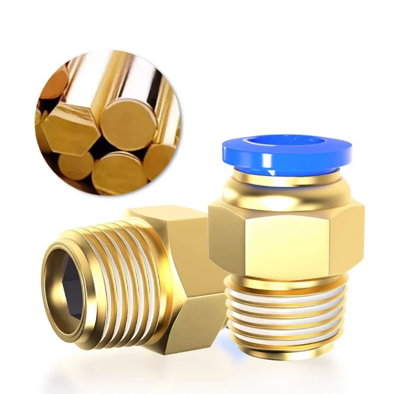 20/50PCS PC Raccordo Pneumatico Connettore Aria Rapida 4mm 6mm 8mm 10mm 12mm Filettatura Maschio 1/4 1/2 1/8 3/8 Tubo Tubo Tubo connettore aria