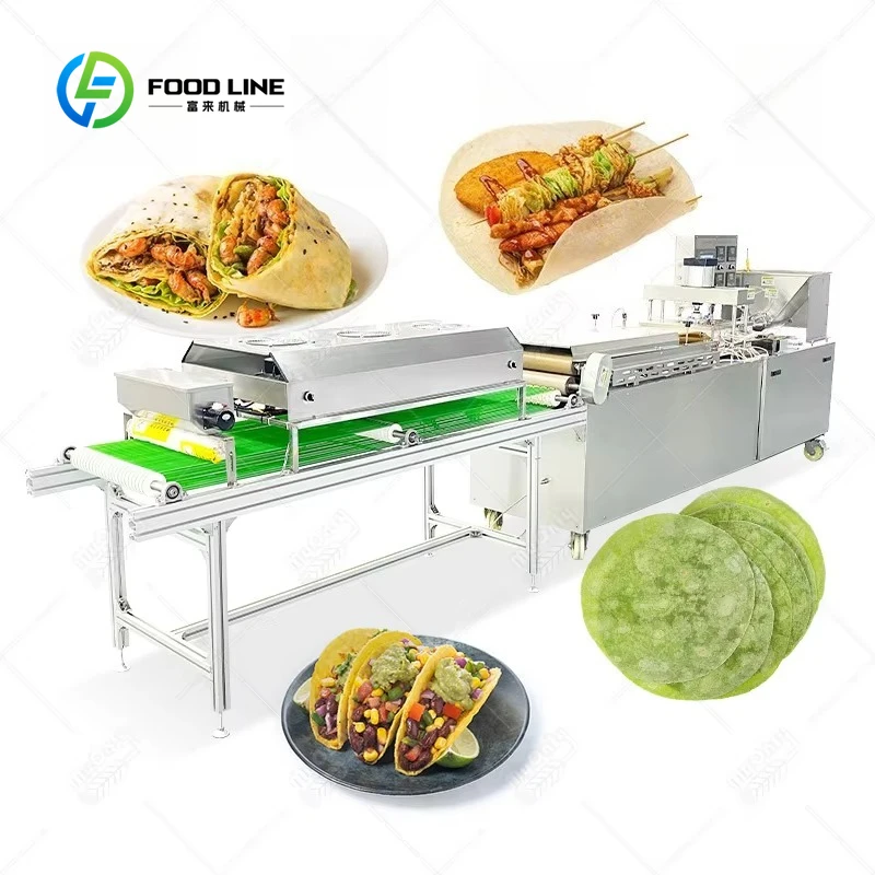 Máquina Industrial Automática Personalizada para Hacer Tortillas de Maíz, Máquina para Hornear Tortillas de Harina, Producción Comercial