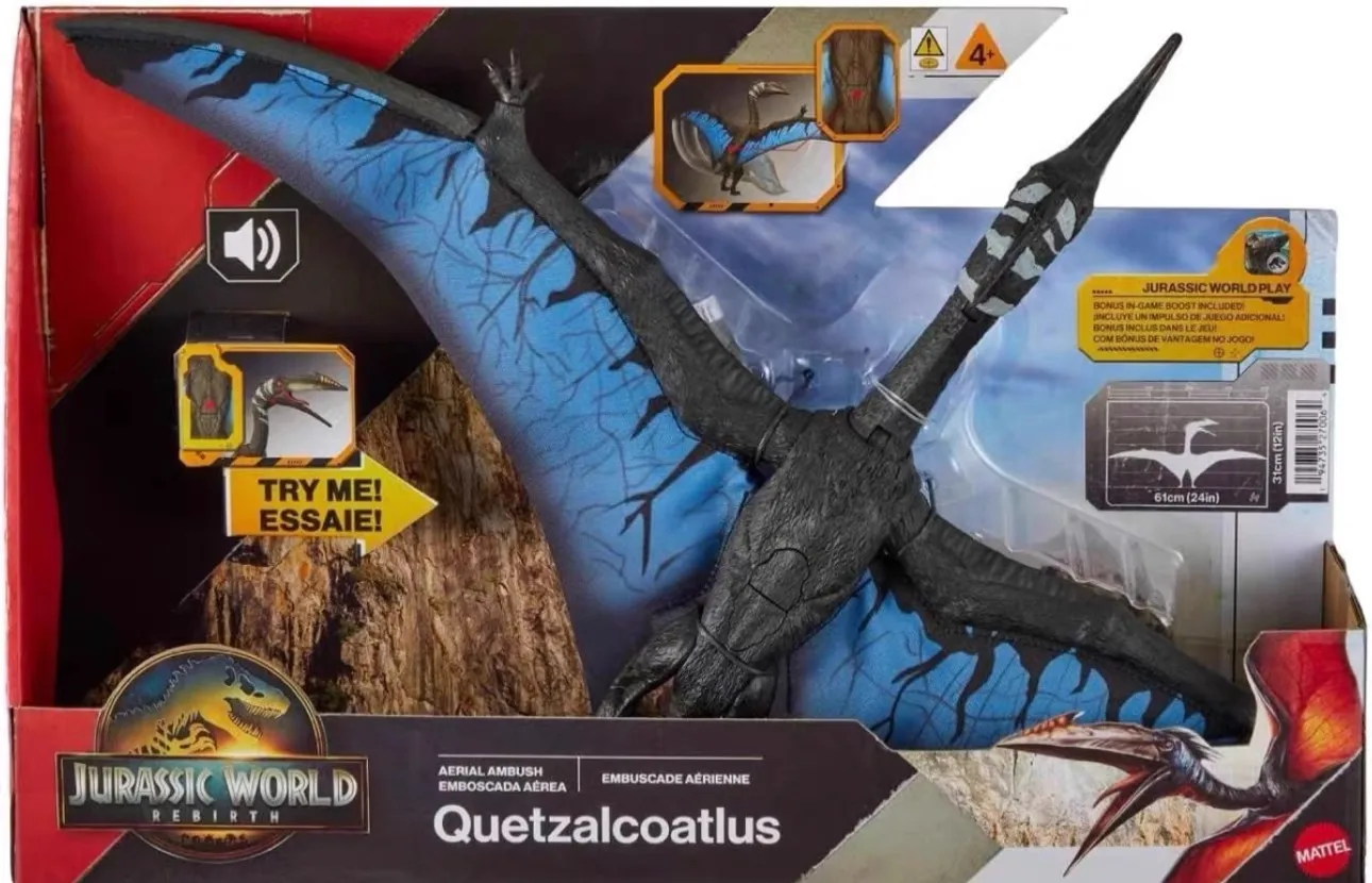 

Jurassic World Reborn Series Quetzalcoatlus - Hong Kong Version, Authentic Rare Sound & Light Movable Figure, Realistic Collecti