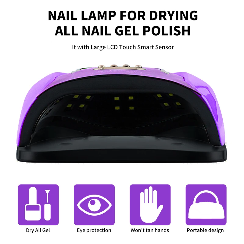 256W 57PCS SUN C4 Plus Curing Gel Lamp LED UV Lamp UV Gel Manicure UV Light Nail Dryer Automatic Sensor Ice Lamp For Nail Salon