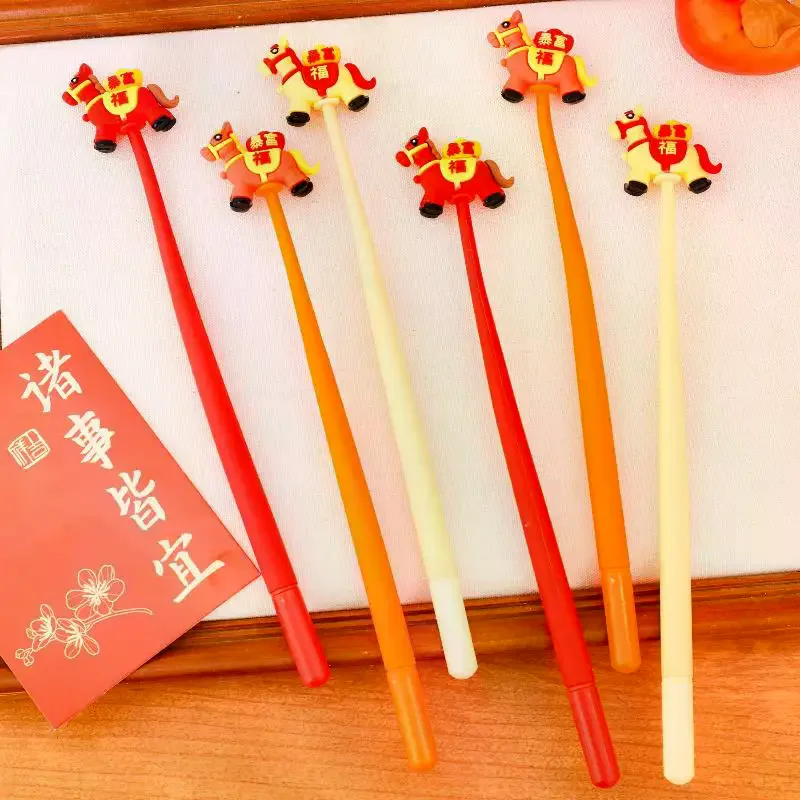 3Pcs Nette Cartoon Pony Schwingen Gel Stift Pferd Jahr Schreibwaren Stift Neutral Stift Student Kinder Schule Schriftlich Schreibwaren