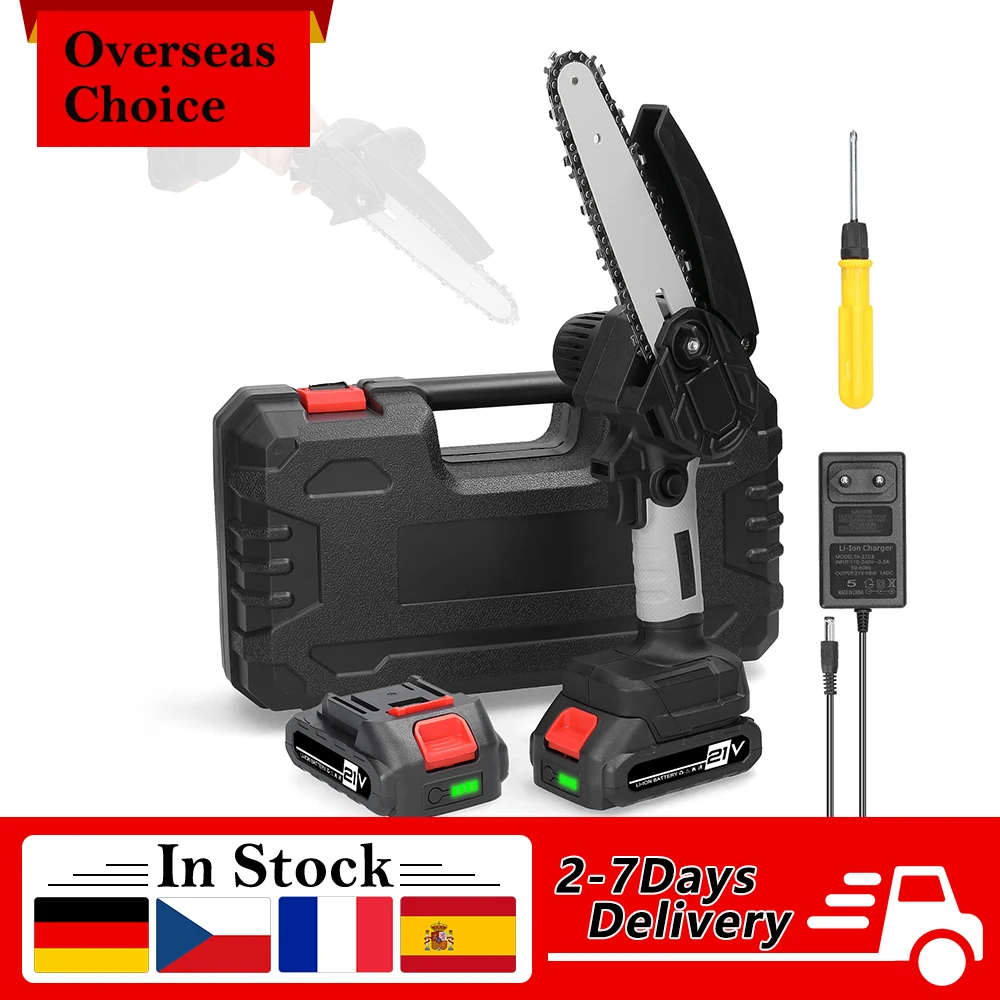 Tragbare 21V 6 Zoll elektrische Astsägen kleine Holzspaltungskettensäge Bürstenmotor