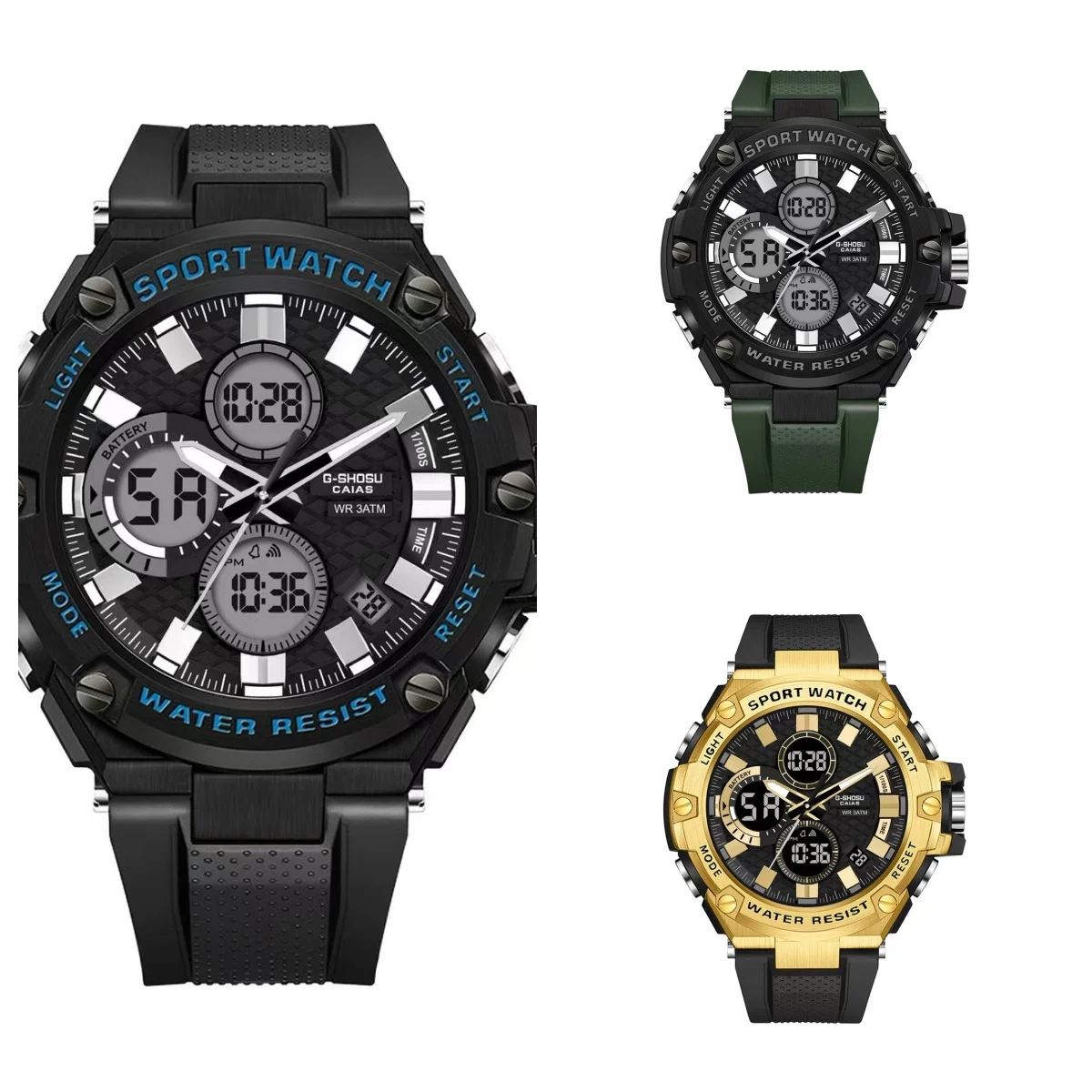 Orologio sportivo elettronico multifunzionale, il tuo partner sportivo perfetto. Disponibile in più colori per abbinare come ti piace.