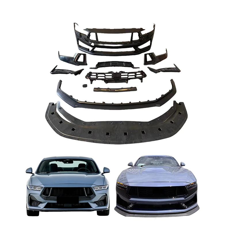 Dark‑Horse‑Style Retrofit Front Bumper Body Kit Mustang 2024 Auto Body Modification Parts