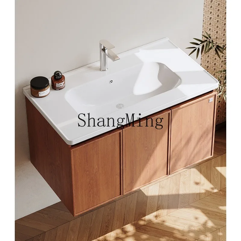 

ZHB medieval style bathroom combination hand wash basin cabinet ceramic integrated basin wash table bathroom cabinet