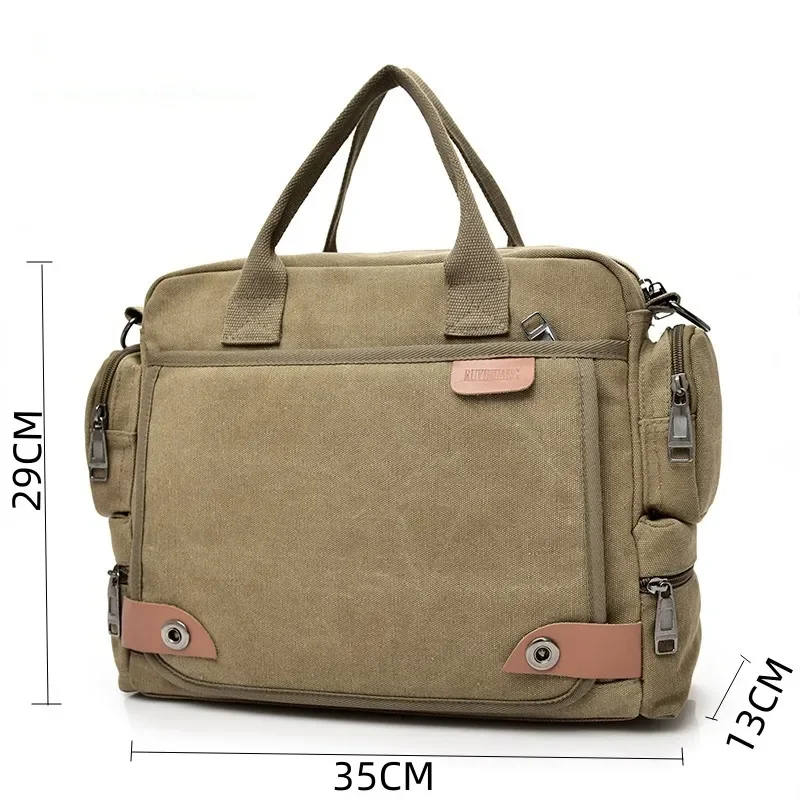 Nworld Men Crossbody Bags Male Canvas Shoulder  Boy Messenger  Man Handbags for Travel Business Briefcase Large Satchel Laptop