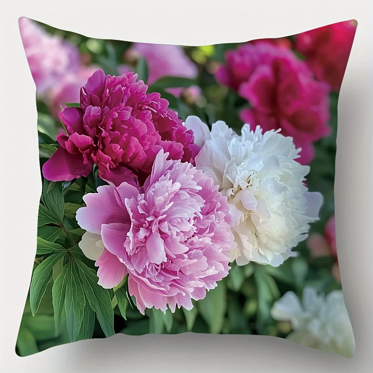 [Flower Basket Pillowcase] 4pcs, New Art Warm, Beautiful and Bright, Flower Clusters, Flower Basket Pattern Pillowcase, Waist, 17.72 X 17.72 Inches, Room Decoration, Office Decoration, Living Room Decoration, Sofa Decoration, No Pillow Core