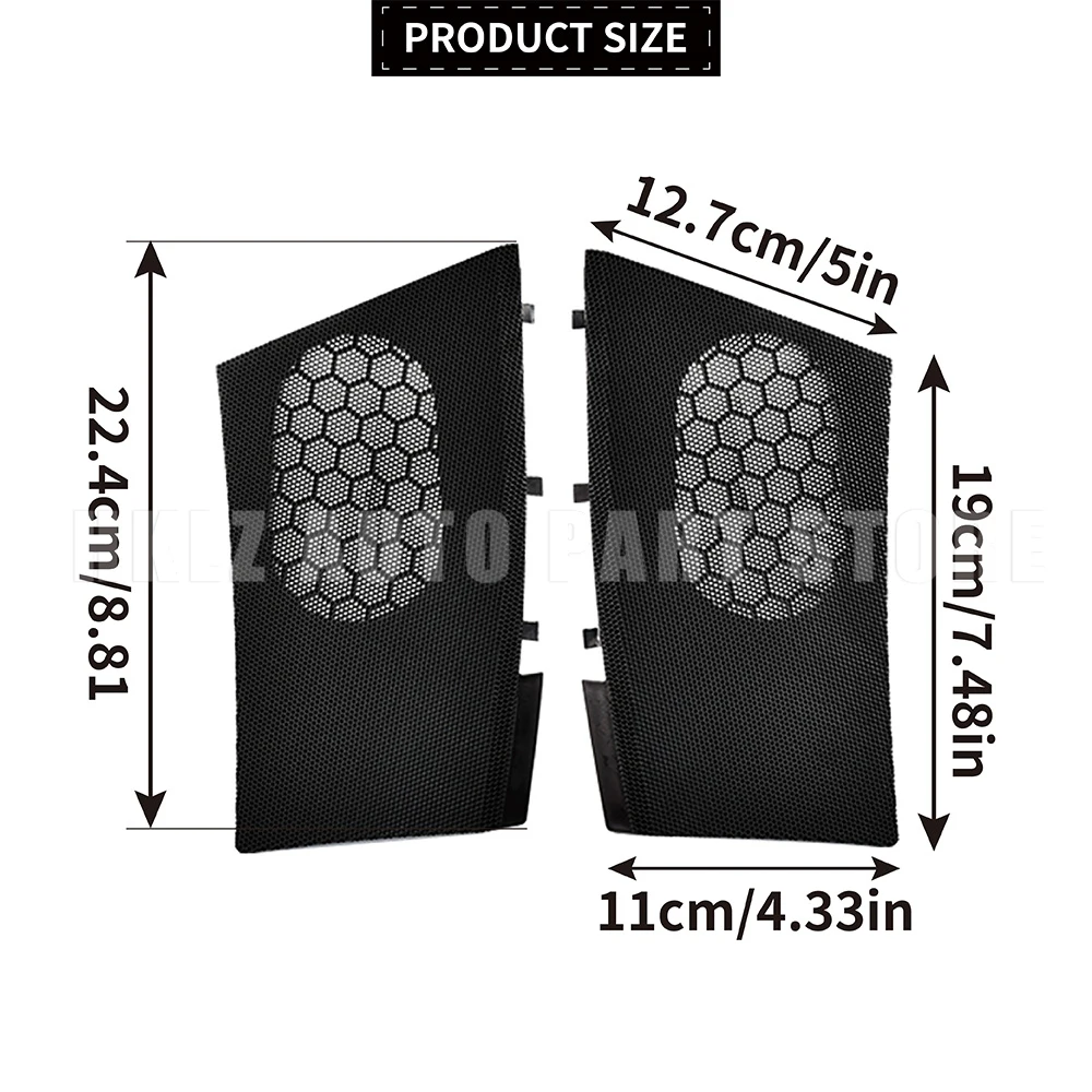 Für VW Transporter T5&T5FL Armaturenbrett-Lautsprechergitter-Set – linke und rechte ABS-Kunststoff-Schwarzabdeckung 7H0857227 & 7H0857228 – Detail 2