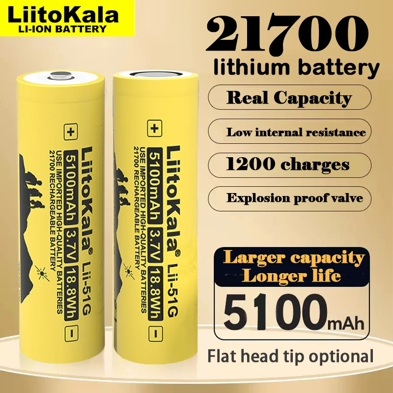 

LiitokalaLii-51G21700 lithium battery flashlight headlight power bank battery