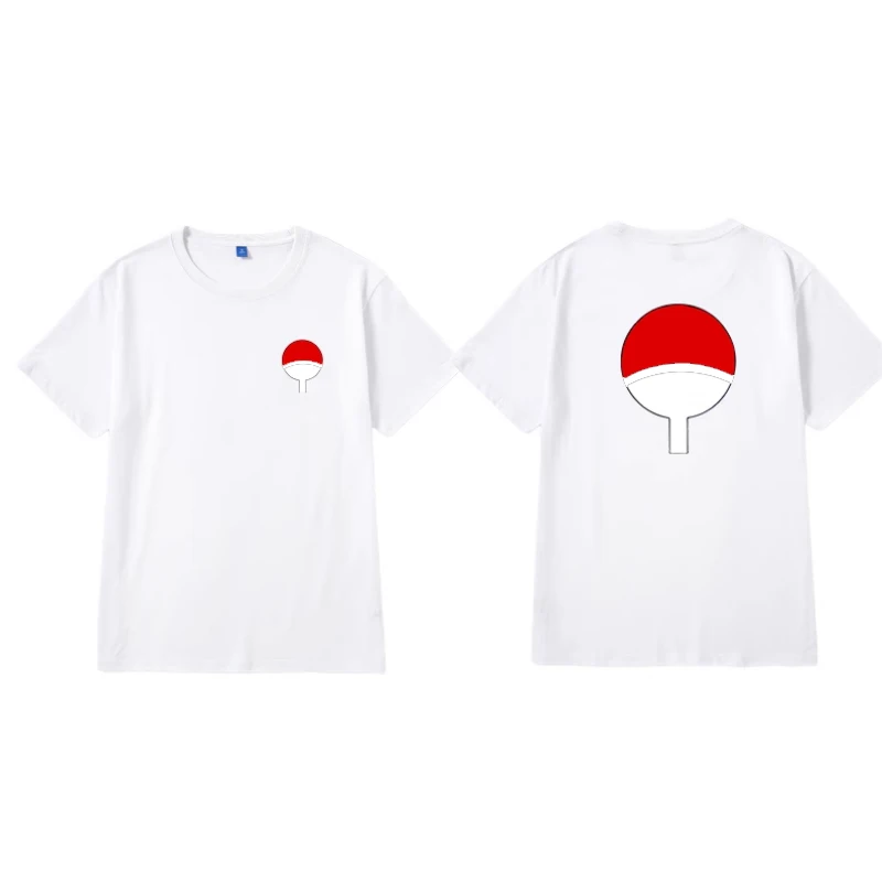Naruto Anime Symbol T-Shirt für Männer und Frauen, Uchiha Uzumaki Otsutsuki Clan Logo Casual Streetwear Top – Detail 9