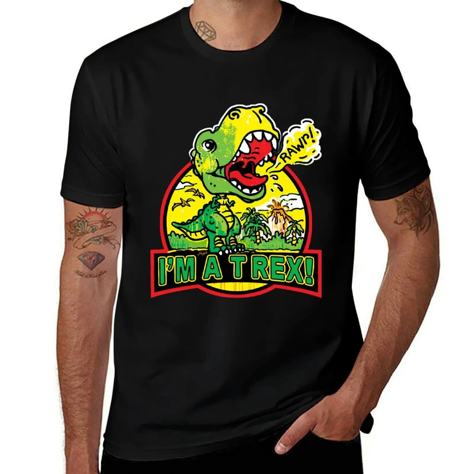 

I'm a T Rex Dinosaur T-Shirt man tshirt anime t shirts oversize anime t shirts for man T-shirt