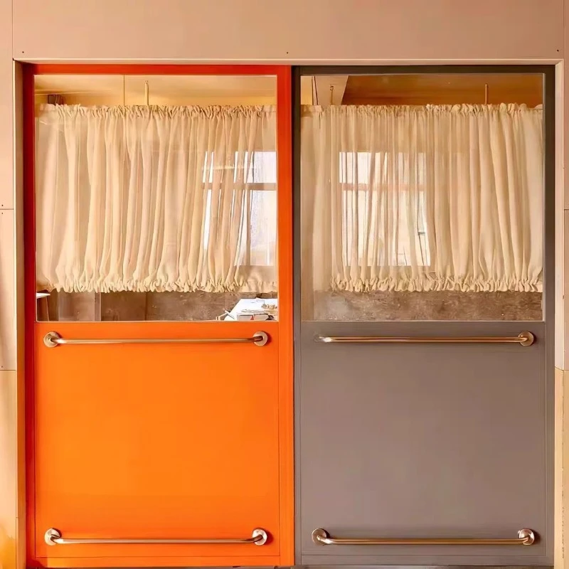 Internet celebrity retro iron dopamine glass toilet door industrial style interior door Nordic creative clothing store shop door