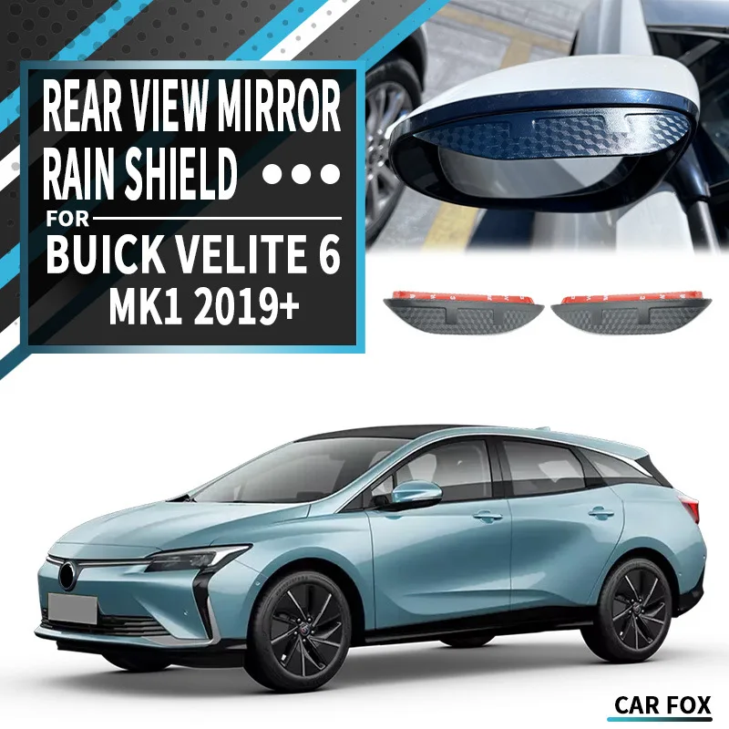 

For Buick VELITE 6 2019+ Carbon Fiber Car Rear View Mirror Rain Shield Protective Cover Sun Shade Car Styling Auto Accessories